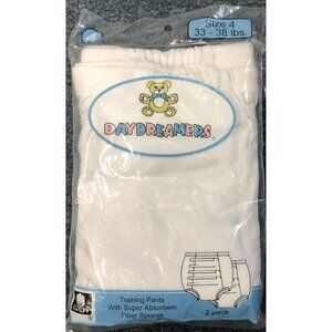 Day Dreamers Training Pants Sz 4 White 33-38 Lb